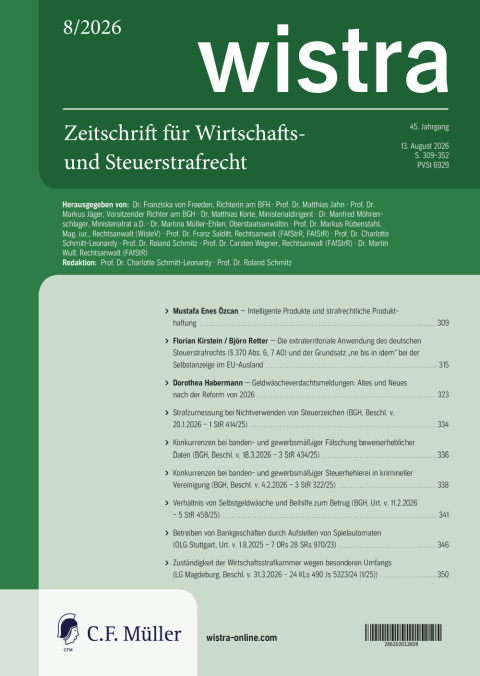 Aktuelles wistra-Cover